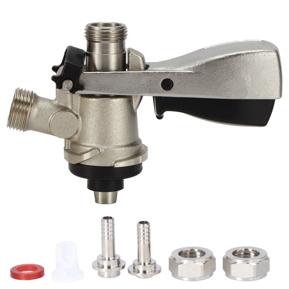 G5/8 S Type Brewing Draft Beer Keg Taps Coupler Dispenser for Home Bars Pubs Restaurants