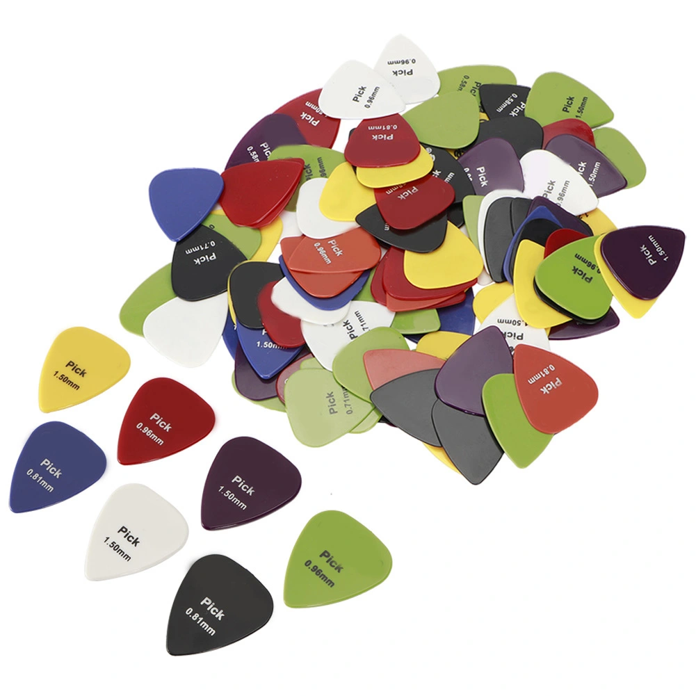 100pcs Guitar Picks Assorted Colors Pick for Ukulee Electric Guitars Part Accessory
