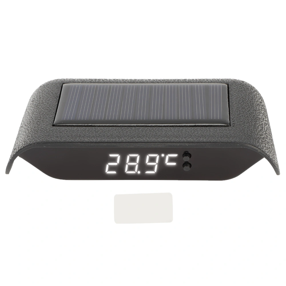 Solar Power Clock Portable LED Luminous Digital Clock for Vehicle Auto Car Truck Accessory DecorationWhite