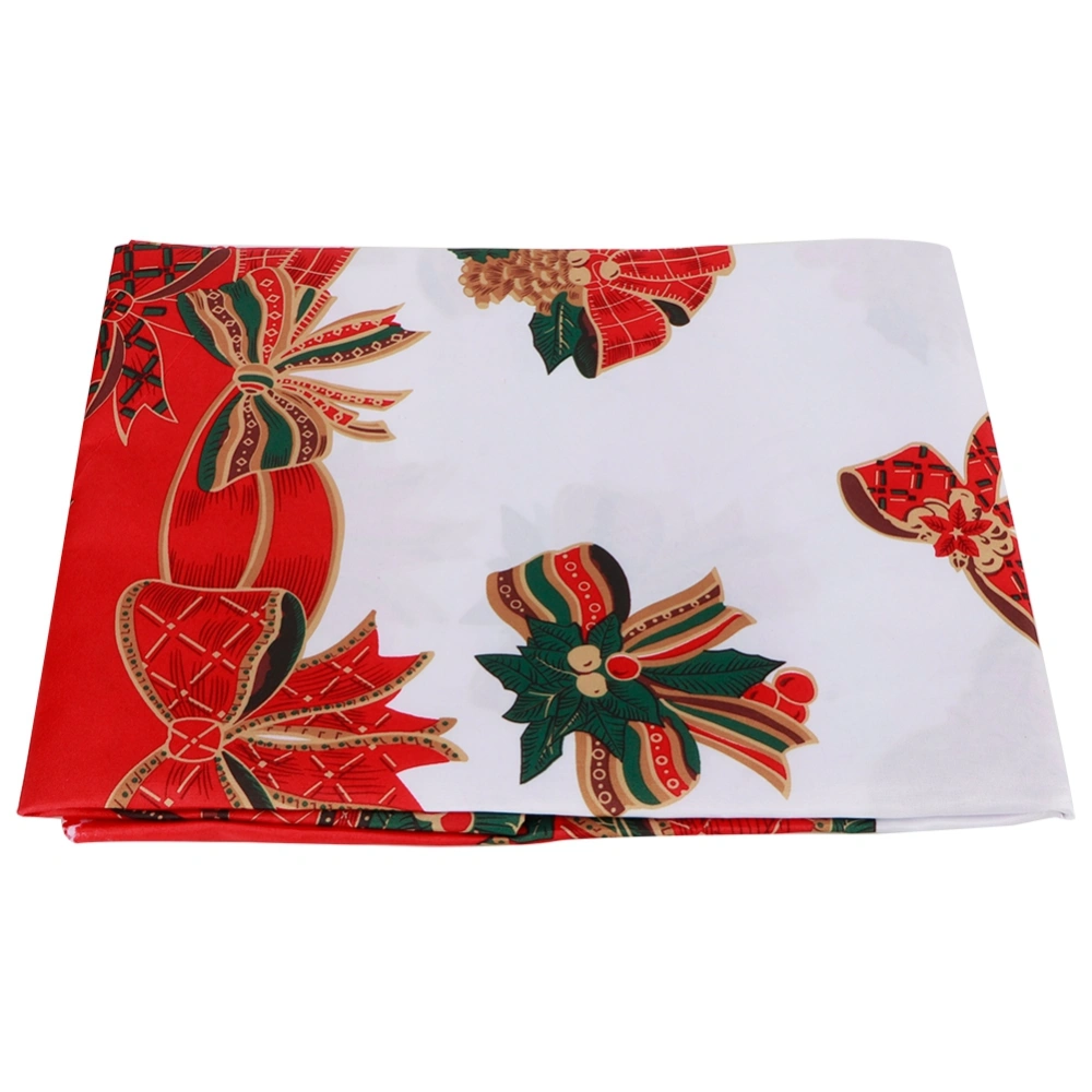 Christmas Polyester Printing Anti Fouled Dinner Tablecloth Cover Decor for Home Kitchen Dinner PartyBowknot