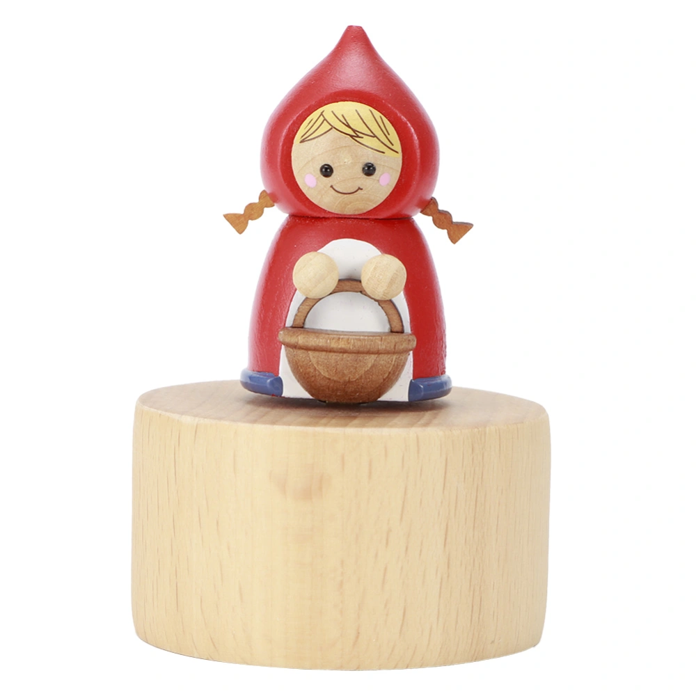 Mini Cute Cartoon Animal Figure Wooden Music Box Unique Artware Gift Home DecorLittle Girl