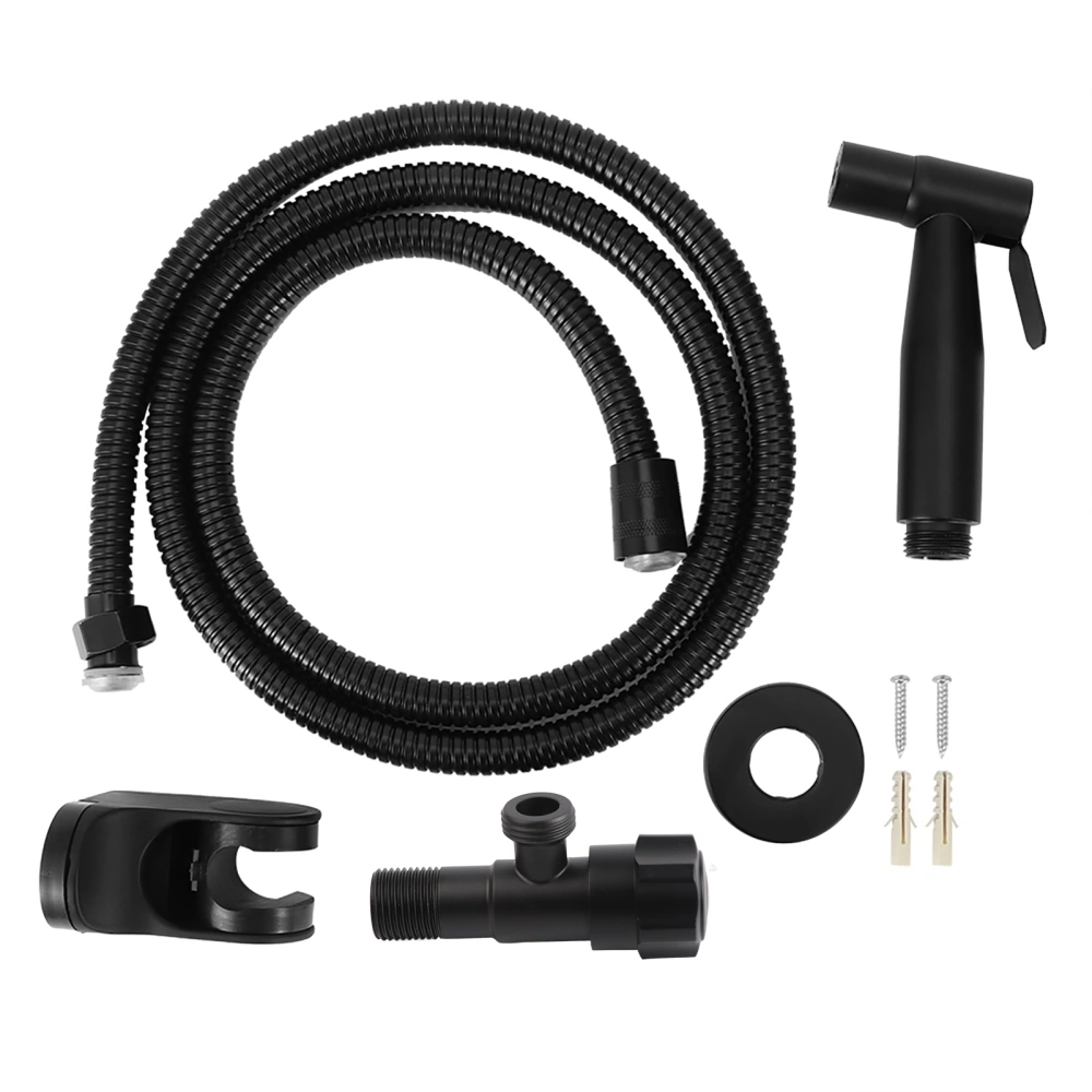 G1/2 Thread Bidet Sprayer Set Stainless Steel Bathroom Toilet Bidet Sprayer Black (A Style)