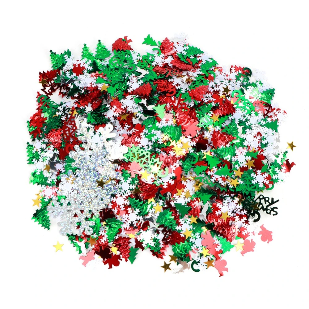 2 Bags Christmas Snowflakes Deer Shaped Confetti Gifts Festive Party Decoration Accessory