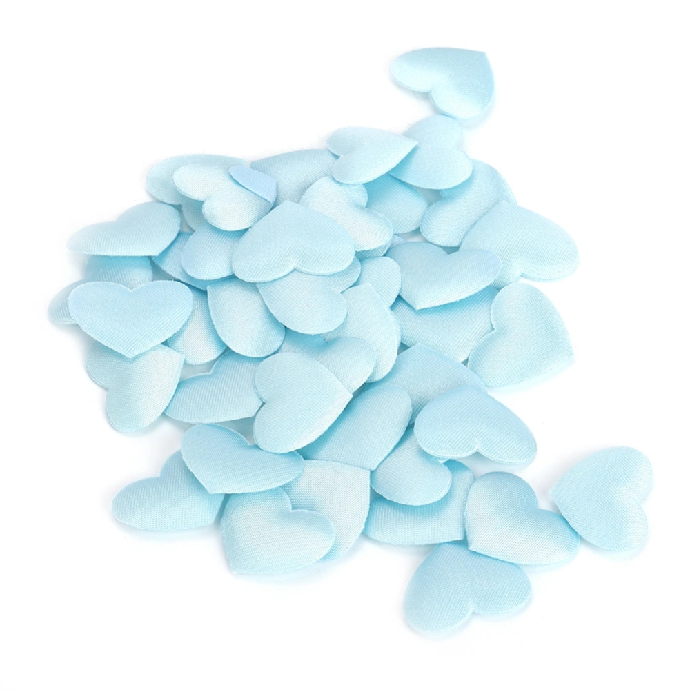 500Pcs Bag Sponge Heart&#8209;Shaped Decoration Wedding Anniversary Valentine's Day Party Supply(2.1cm Light Blue 500Pcs Bag )