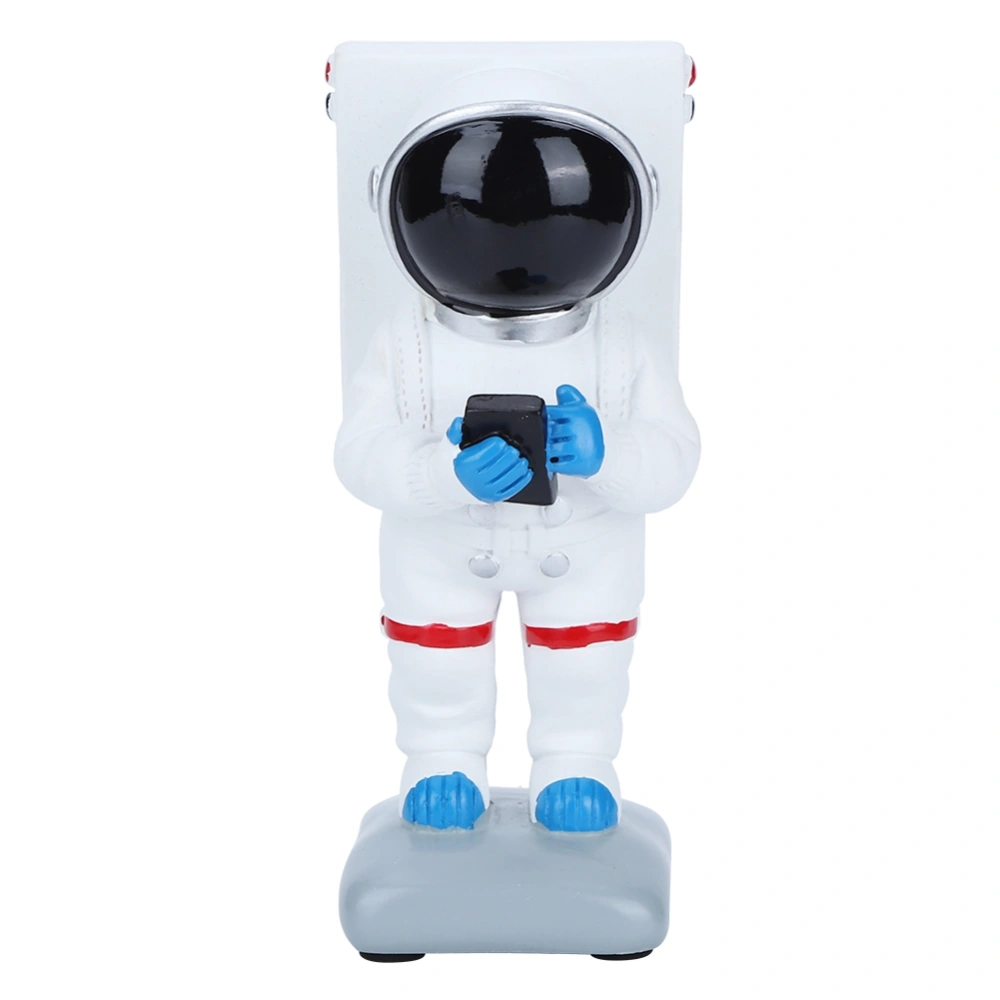 Resin Astronaut Shaped Mobile Phone Holder Figurines Miniatures Craft Home Desktop DecorationWhite