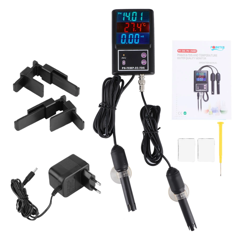 Plastic Multi‑Parameter Acidity Meter Support for Bluetooth PH‑260BD EU Plug 230‑240V