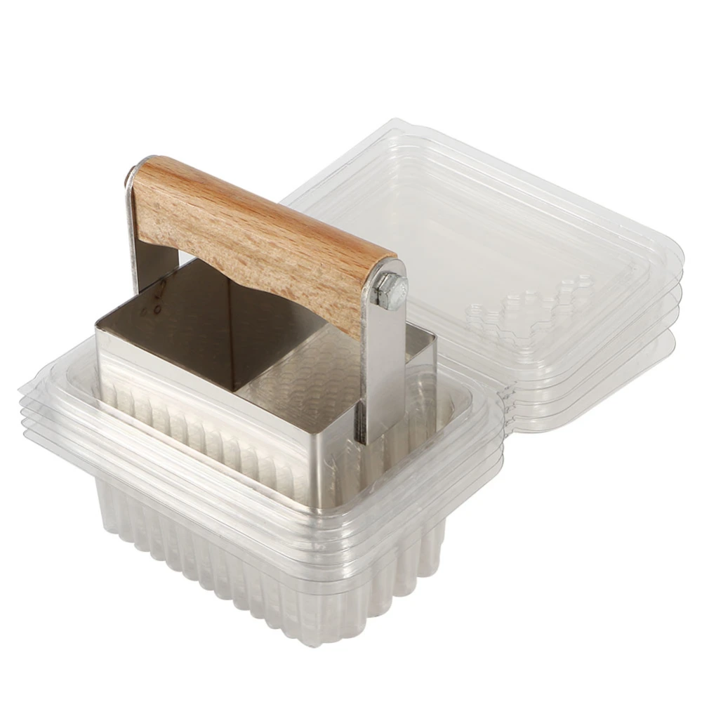 Stainless Steel Comb Honey Cutter Scraper with Plastic Box Cutting Tools Beekeeping Accessory