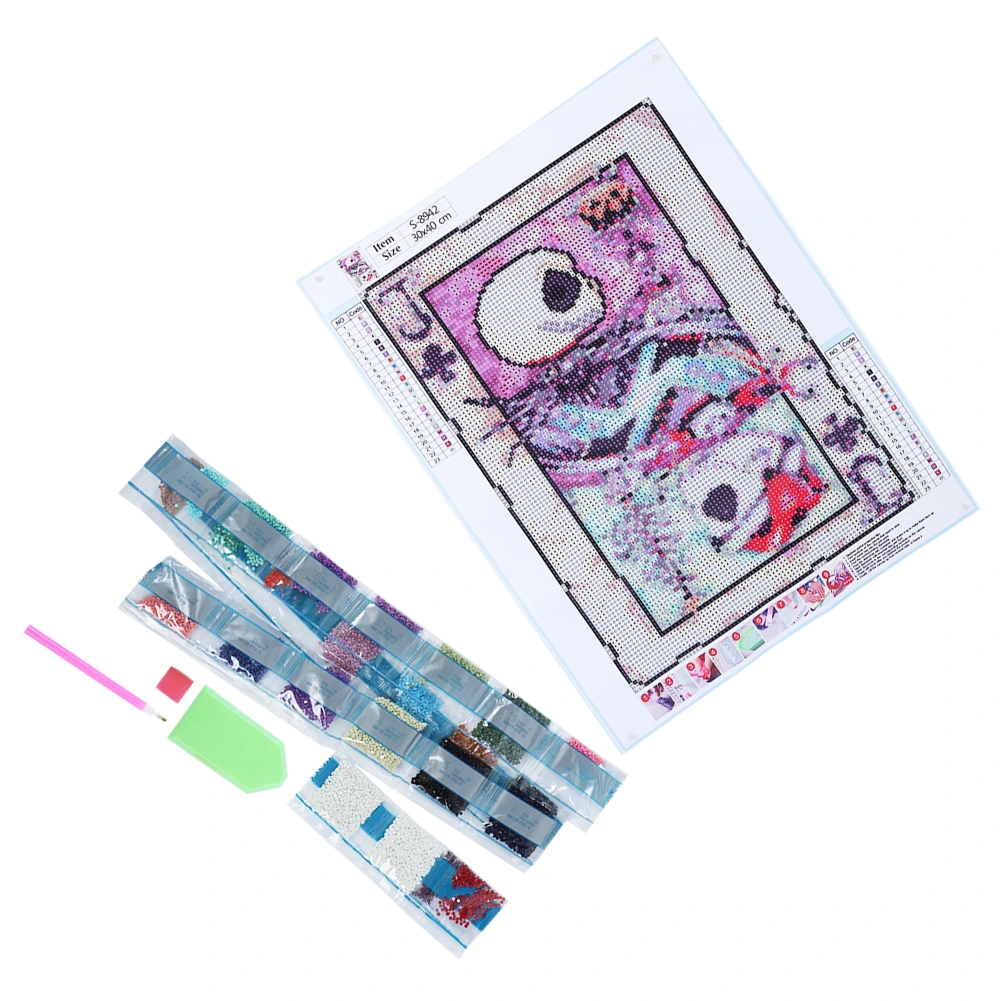 Hand‑Made Skull Pattern Diamond Painting Kits Crafts for Home Shop Wall Decoration 30x40cm