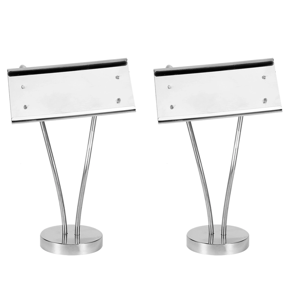 2pcs Stainless Steel Table Place Card Holder Rack Stand for Restaurant Hotel Wedding Decoration