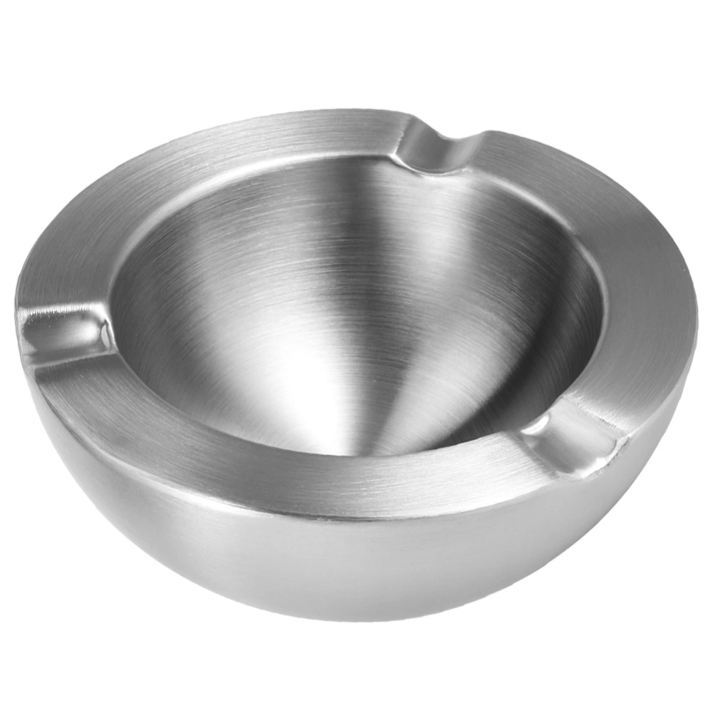 Stainless Steel Double Layer Thicken Cigarette Ashtray Accessory for Home KTV Bar Club