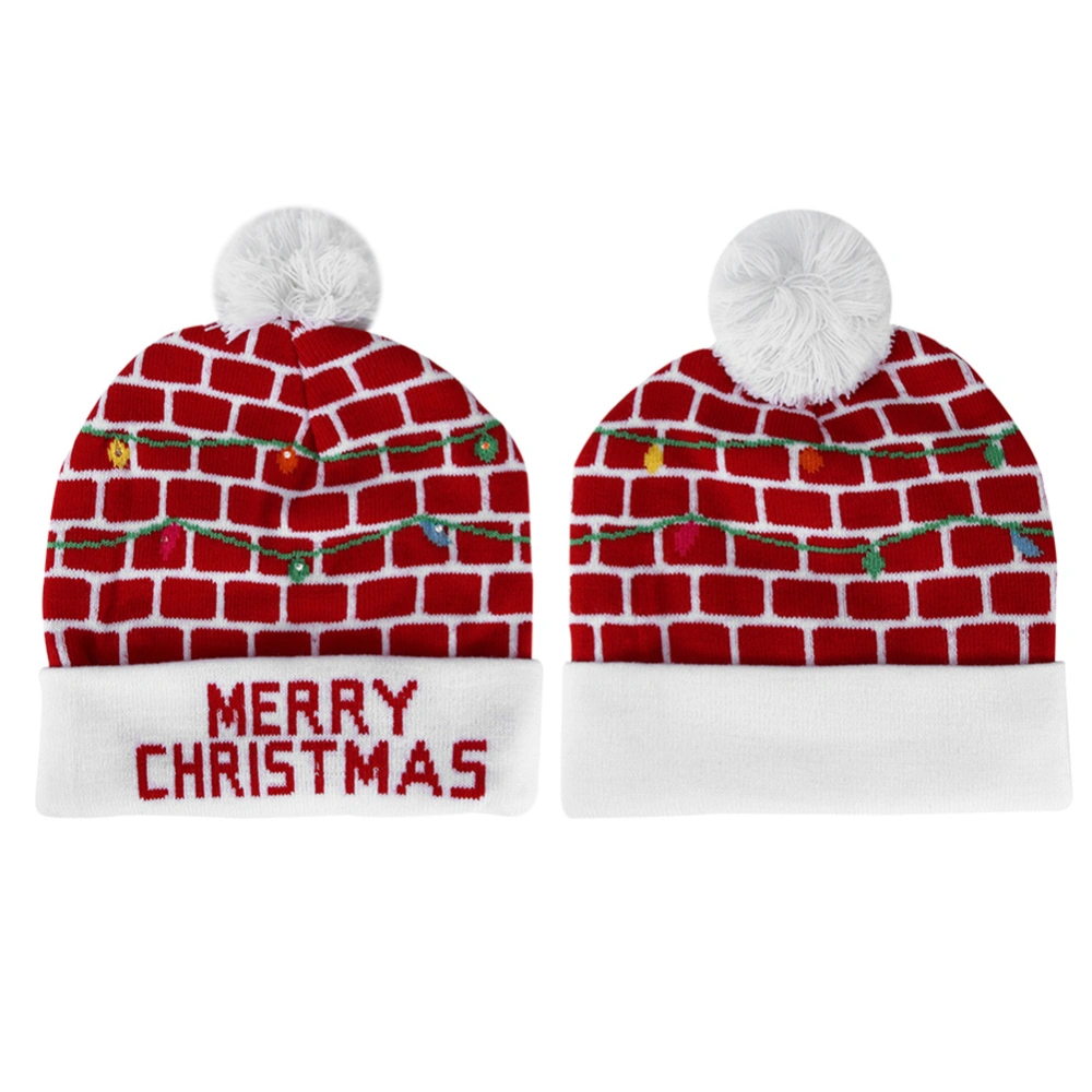 Christmas Knitted Soft Warm Winter Hat Light Hat for Children Adults Festivals Holiday PartyType 5