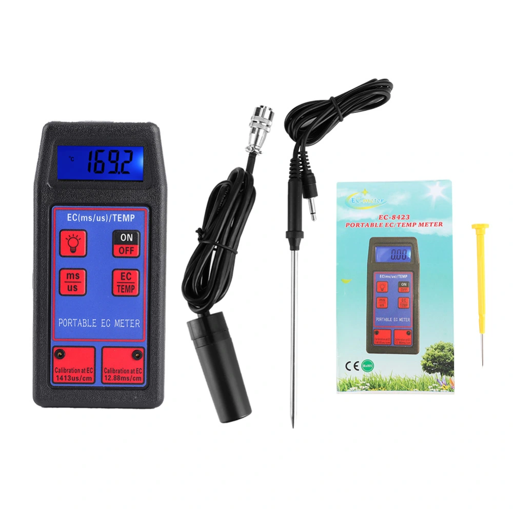 EC8423 / TEMP Portable 2 in 1 Water Quality Tester Conductivity Tester Testing Device