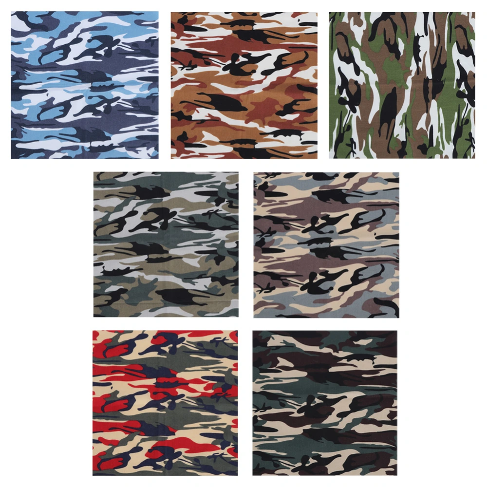 7Pcs 48x48cm Camouflage Print Fabric Cotton Cloth for DIY Craft Sewing Quilting Making Material