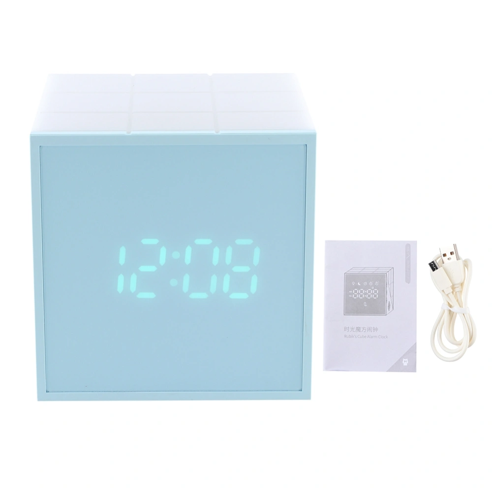 Digital LED Alarm Clock Square Multi-Function Kid Night Light Decoration for Home Bedroom Gift