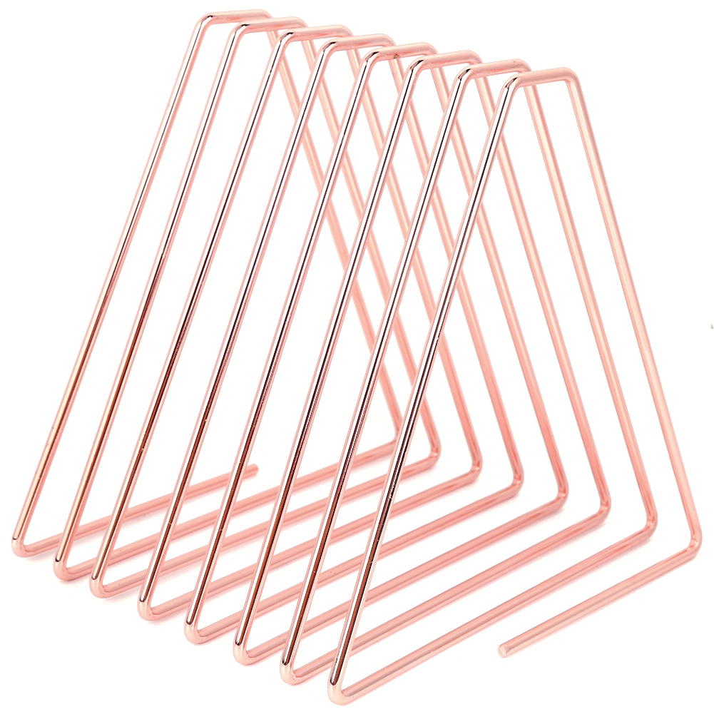Innovative Desktop Flexible Folding Metal Bookend Book Stand Holder Organizer for School OfficeRose Gold