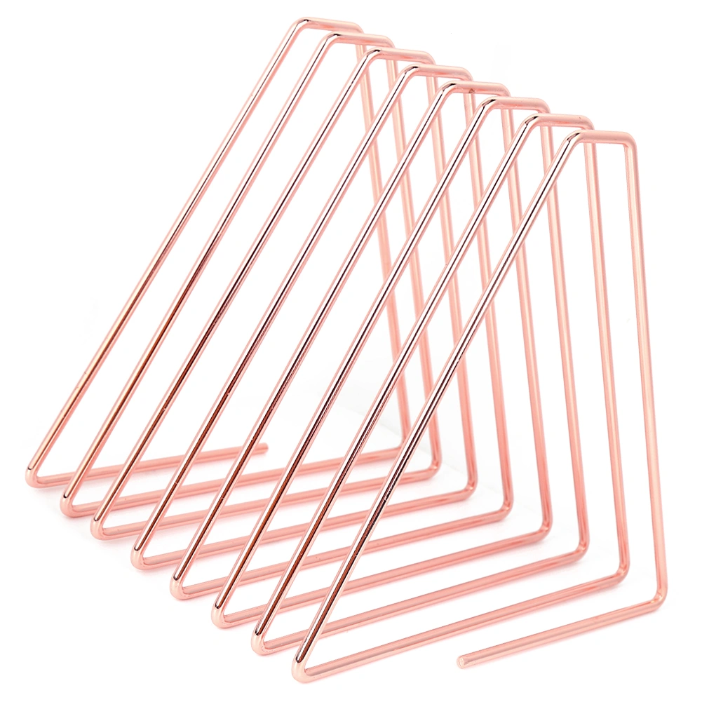 Innovative Desktop Flexible Folding Metal Bookend Book Stand Holder Organizer for School OfficeRose Gold