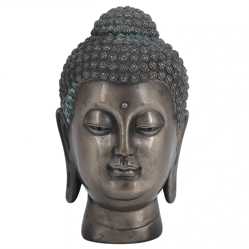 Resin Buddha Head Statue Figurine Ornament Buddhist Supplies Home Tabletop Living Room Decoration