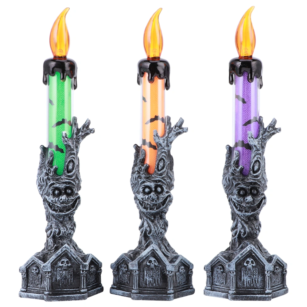 3Pcs Innovative Simulation Flameless Candle Light for Home Bar Halloween Decoration Props