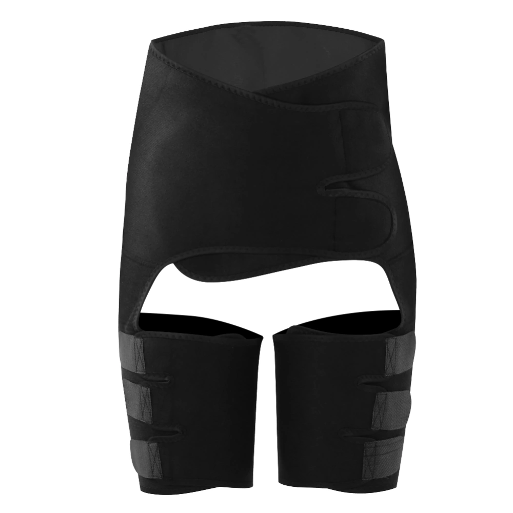 Excellent 3 in 1 Black Waistband Waist Trimmer Workout Thermoplastic Belt Sports SuppliesL / XL