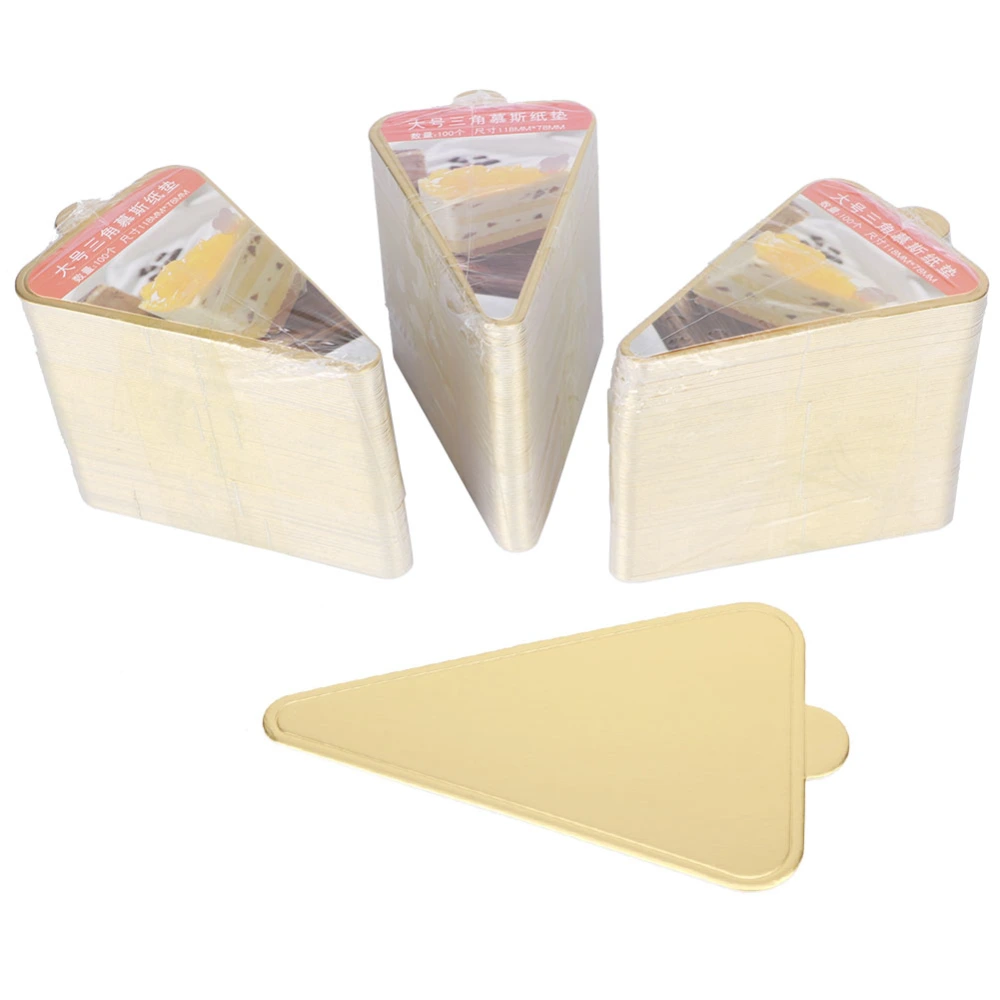 300pcs Triangular Mousse Cake Boards Cupcake Base Dessert Display Tray Cardboard Decoration Tools