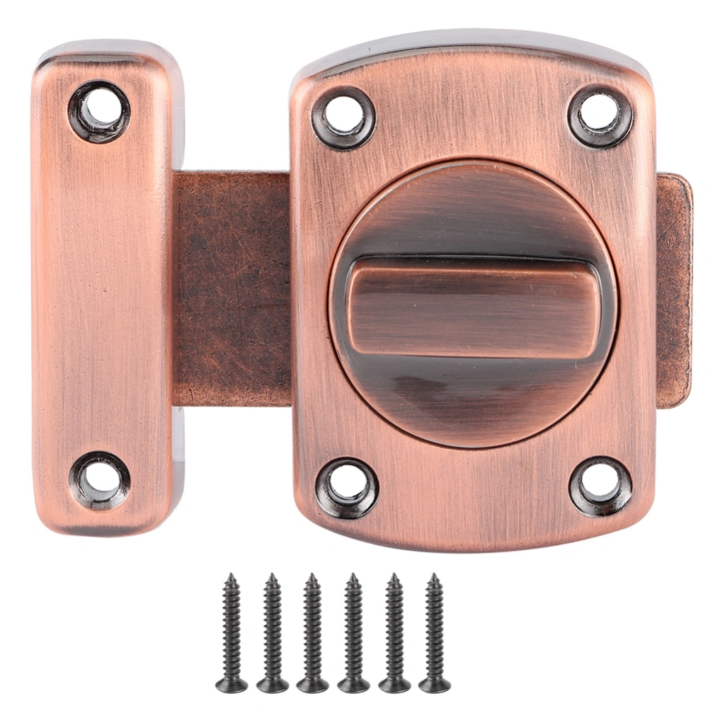 Zinc Alloy Sliding Door Lock Latch Bolt Buckle for Cabinet Closet Cupboard AccessoryBolt Lock L Size Red Bronze