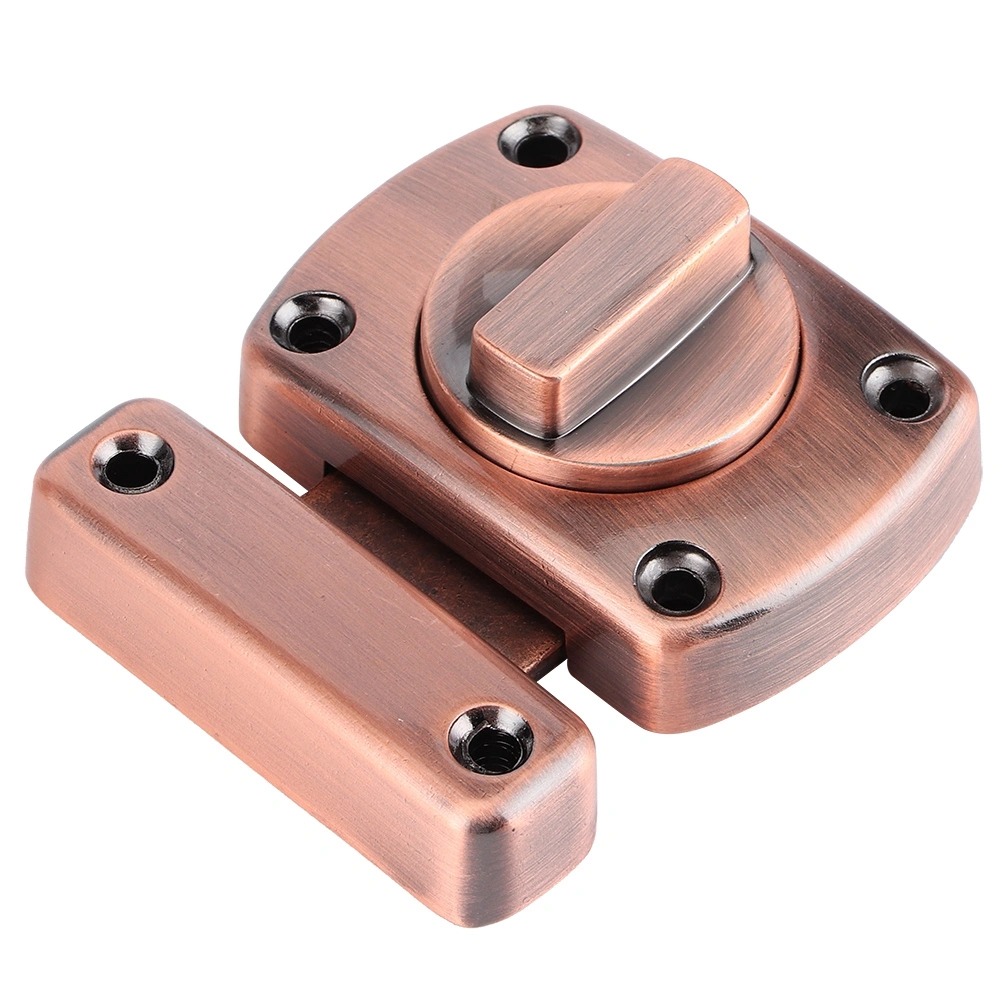 Zinc Alloy Sliding Door Lock Latch Bolt Buckle for Cabinet Closet Cupboard AccessoryBolt Lock L Size Red Bronze