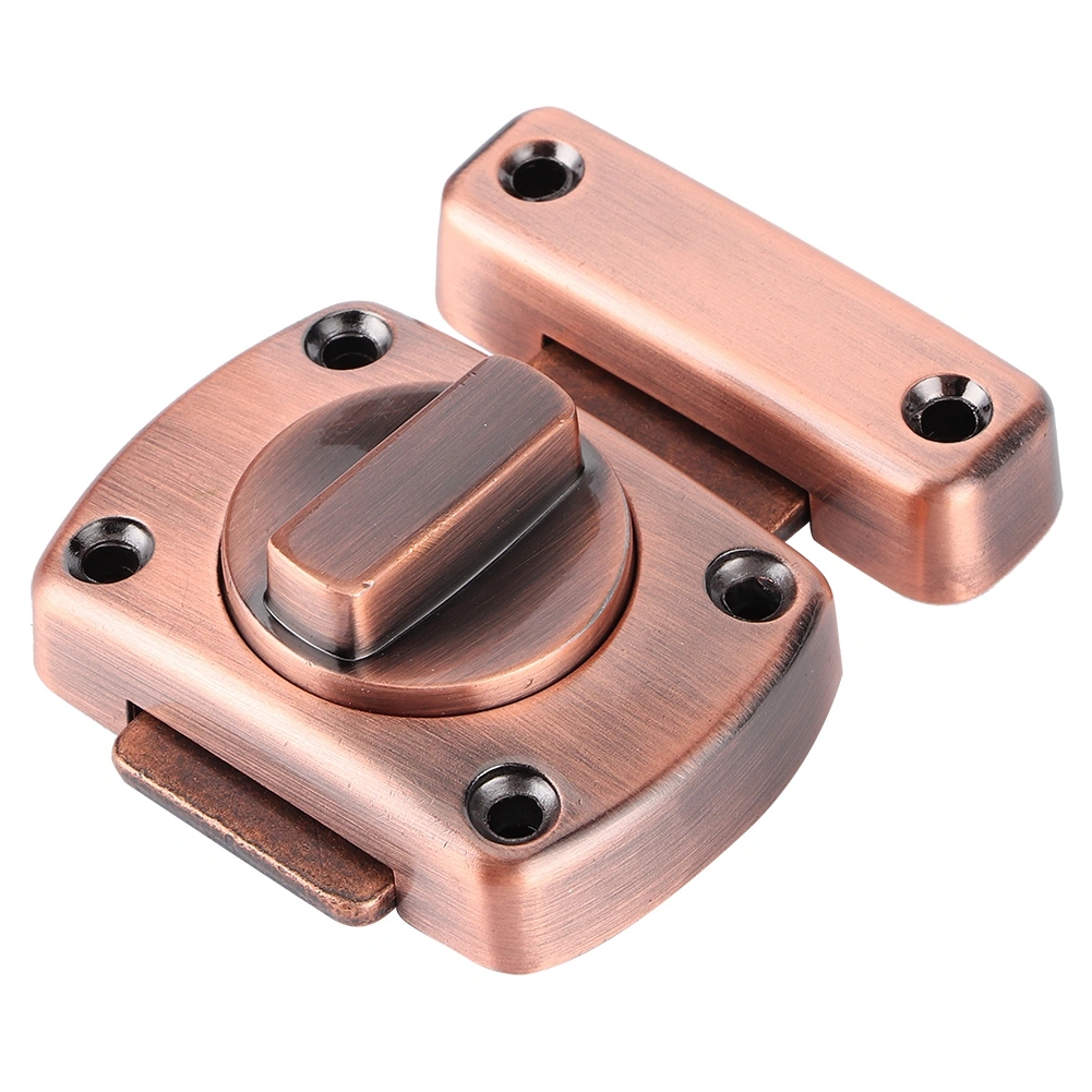 Zinc Alloy Sliding Door Lock Latch Bolt Buckle for Cabinet Closet Cupboard AccessoryBolt Lock L Size Red Bronze