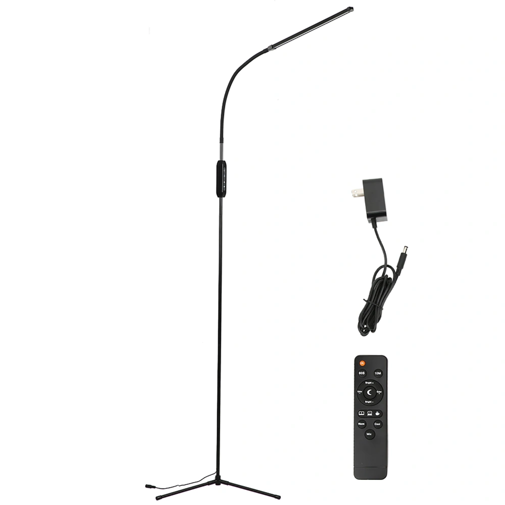 12W Black Floor Light Modern LED Remote Control 3‑Fork Base Floor Light 110‑240VUS Plug