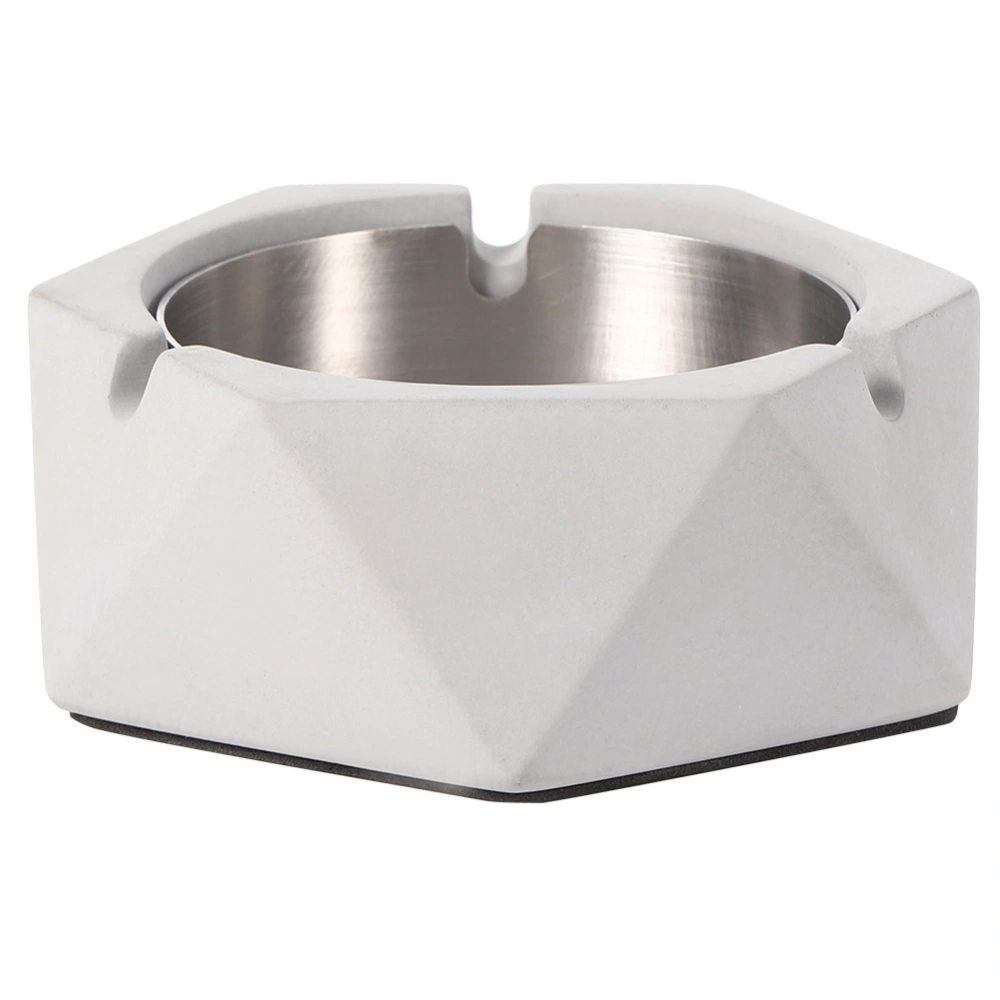 Nordic Style Geometric Cement Ashtray Cigarette Ashes Tray Holder for Home Living RoomLight Gray