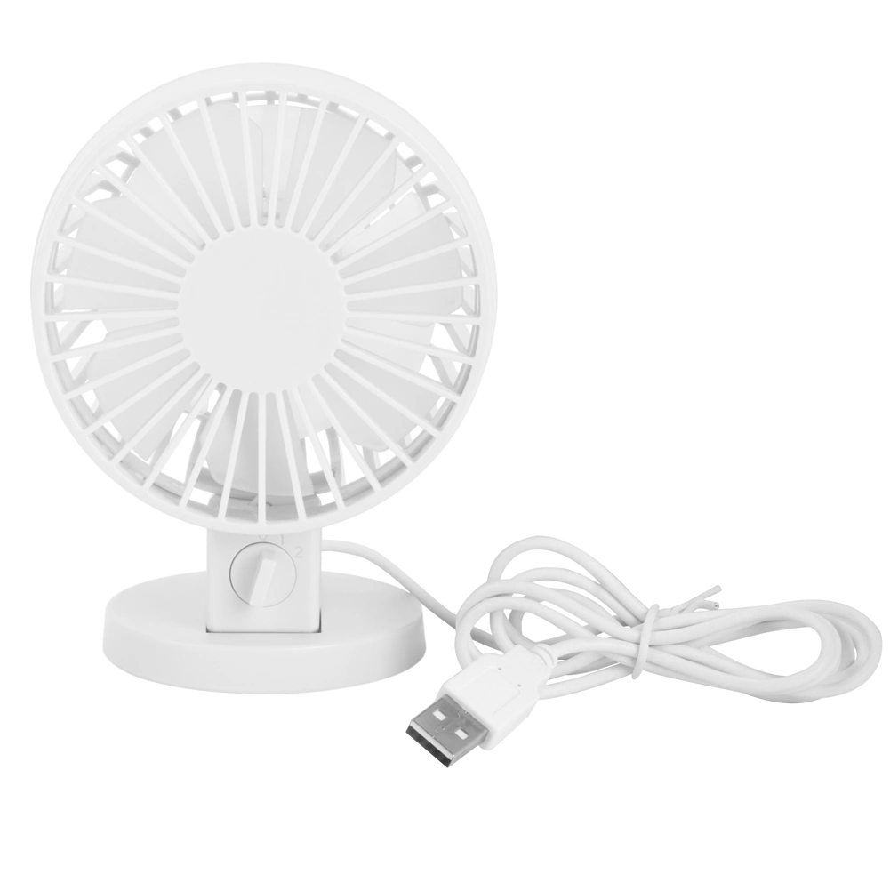 Portable Mini Desk Fan USB Ultra Quiet Fan 45° Adjustment for Home Office DesktopWhite