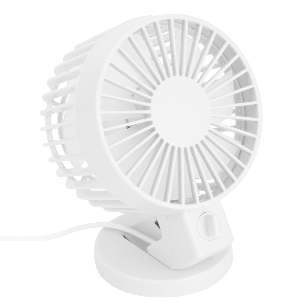 Portable Mini Desk Fan USB Ultra Quiet Fan 45° Adjustment for Home Office DesktopWhite