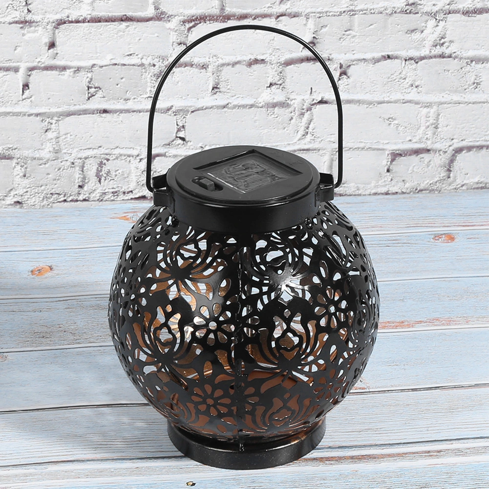 Outdoor Garden Landscape Decorative Lamps Hollow Waterproof Solar Hanging LED Light