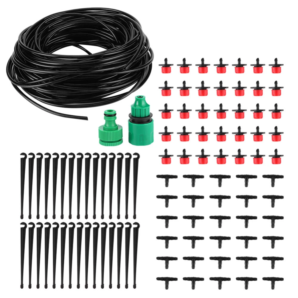 Garden Drip Irrigation System Automatic Watering Nozzles Pipe Kit 30m for Lawn Patio Greenhouse