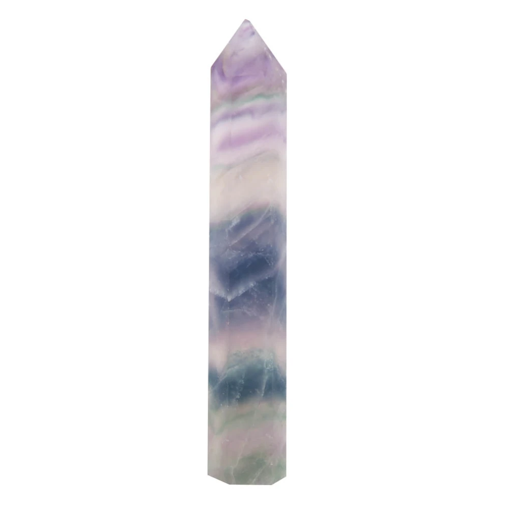 Single Pointed Coloful Fluorite Crystal Pillar Healing Meditation Crystal QuartzZZ0144