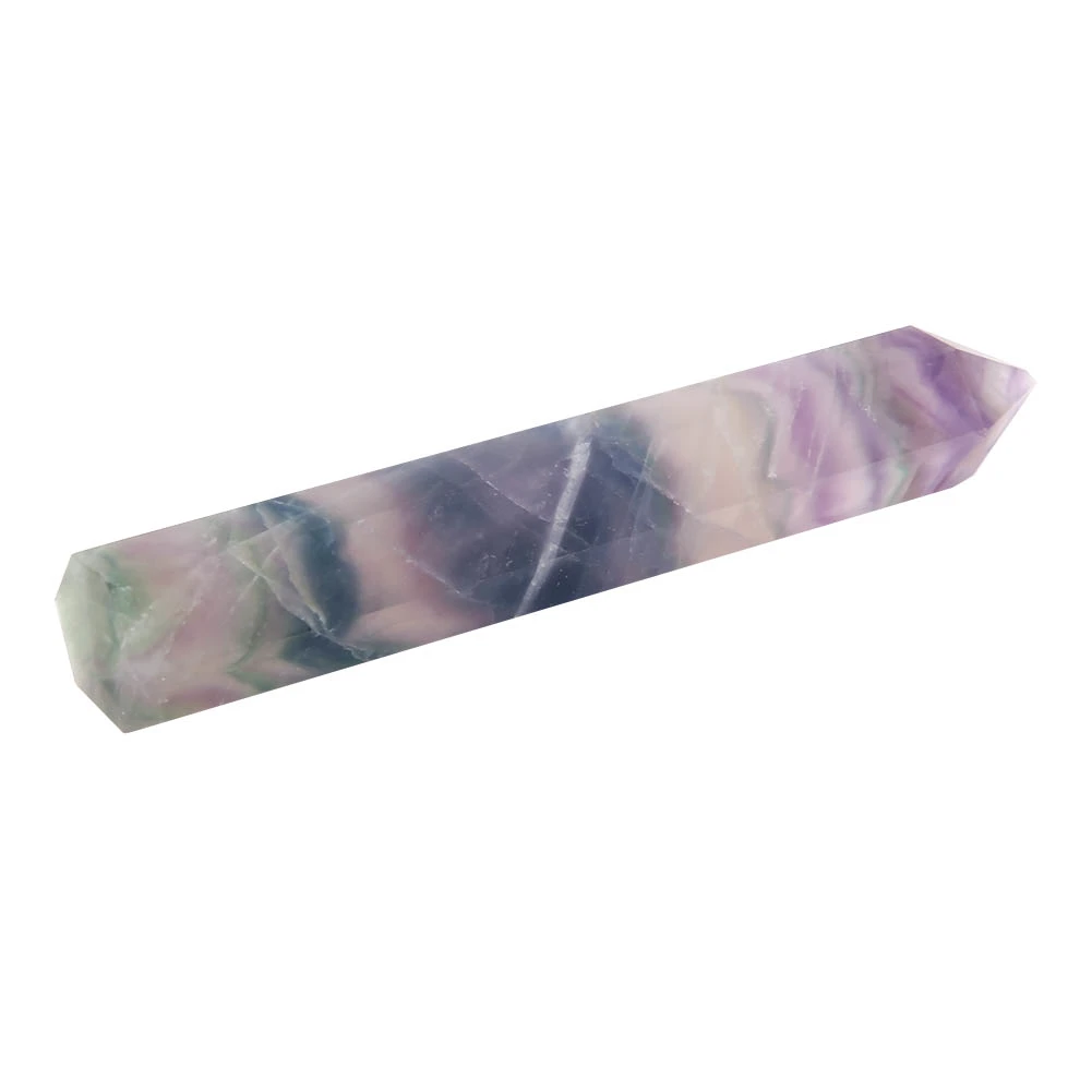 Single Pointed Coloful Fluorite Crystal Pillar Healing Meditation Crystal QuartzZZ0144