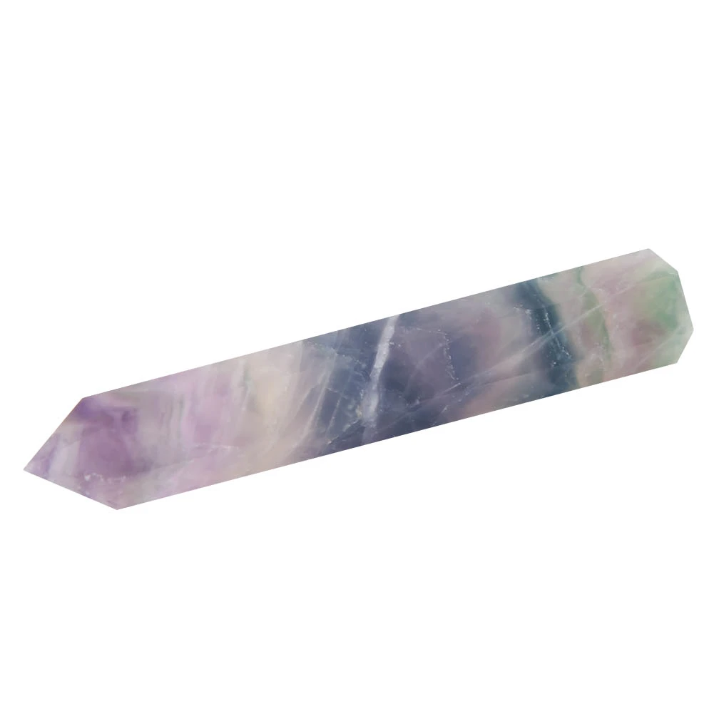 Single Pointed Coloful Fluorite Crystal Pillar Healing Meditation Crystal QuartzZZ0144
