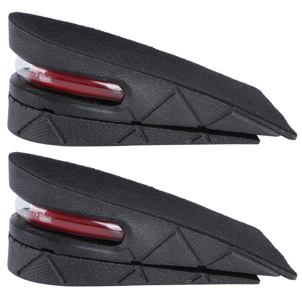 Men Women Universal Breathable Height Increasing Insoles Shoe Lift Pads Cushion 5cm Black