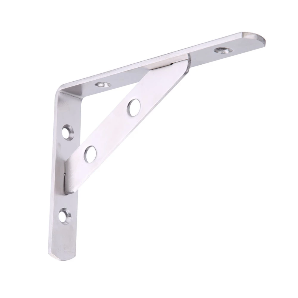 1 Pair Stainless Steel L shaped Wall Mounted Shelf Brackets Support Frame Home Hardware 6inch