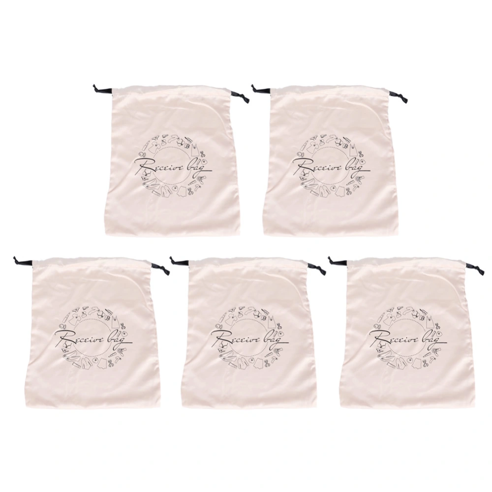 5pcs Multifunction Dust‑proof Drawstring Storage Bag Underwear Jewelry Makeup Cosmetics Pouch