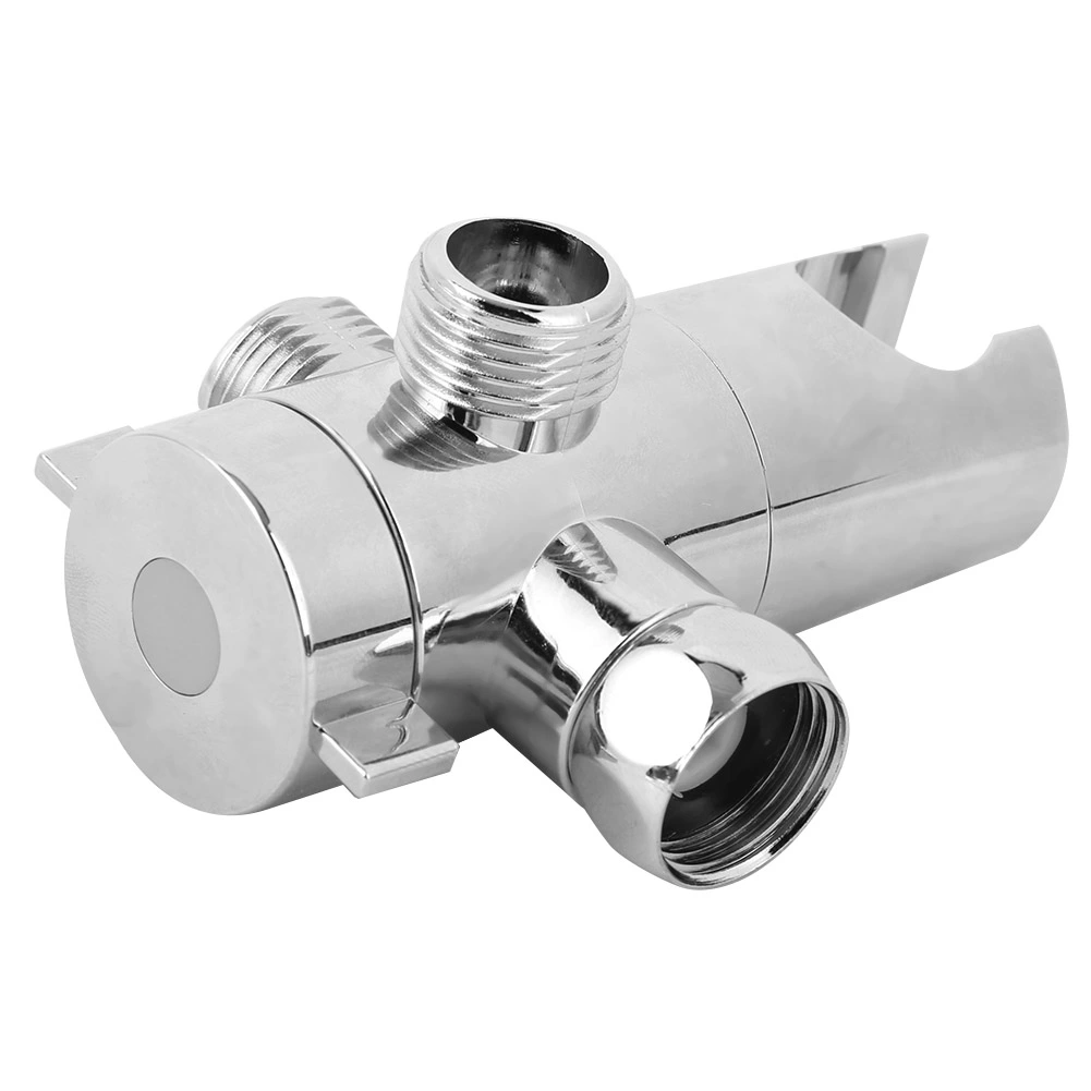 Multifunction G1/2 3‑Way Bath Shower Diverter Valve with Shower Head Holder Bathroom Accessory(Type 1 )