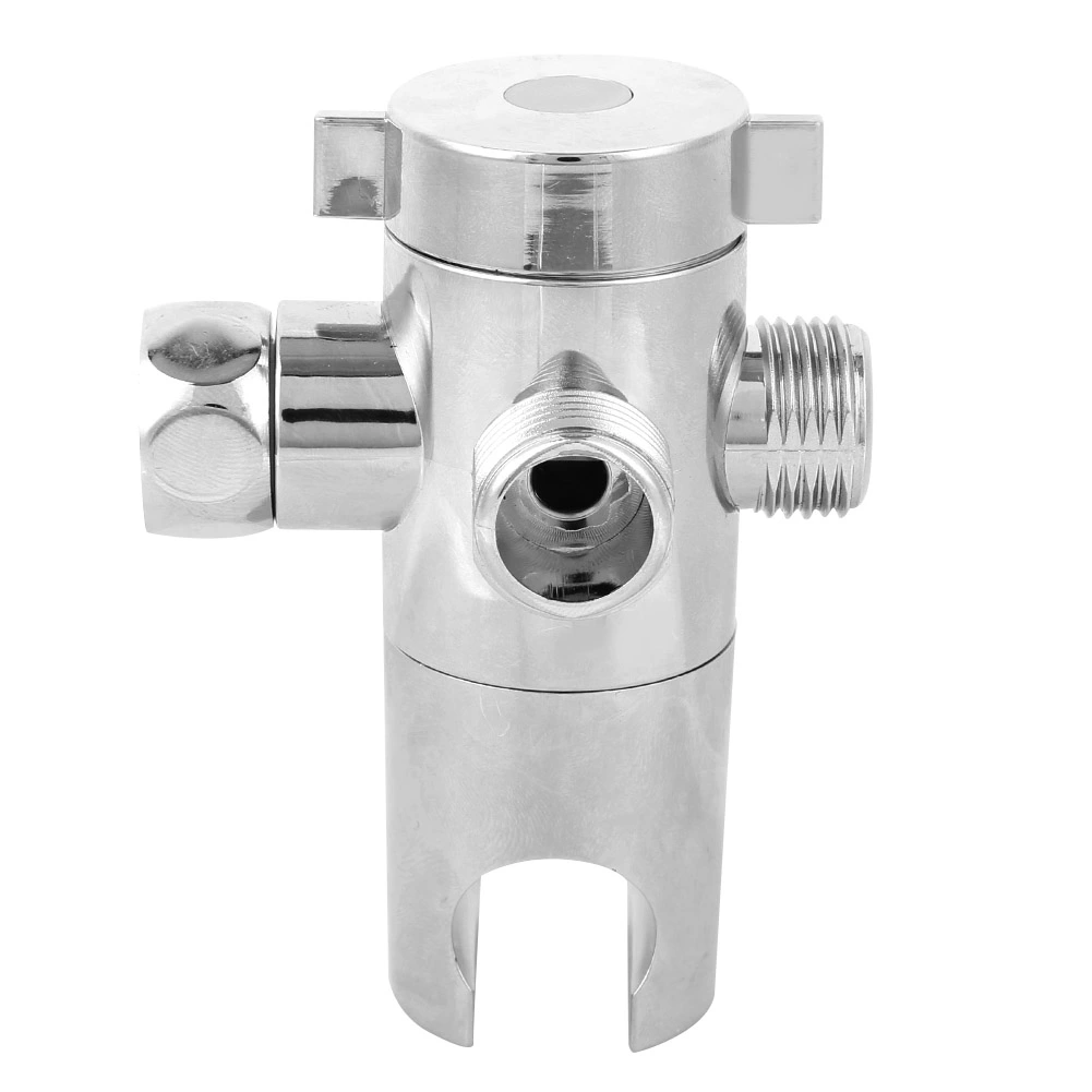 Multifunction G1/2 3‑Way Bath Shower Diverter Valve with Shower Head Holder Bathroom Accessory(Type 1 )