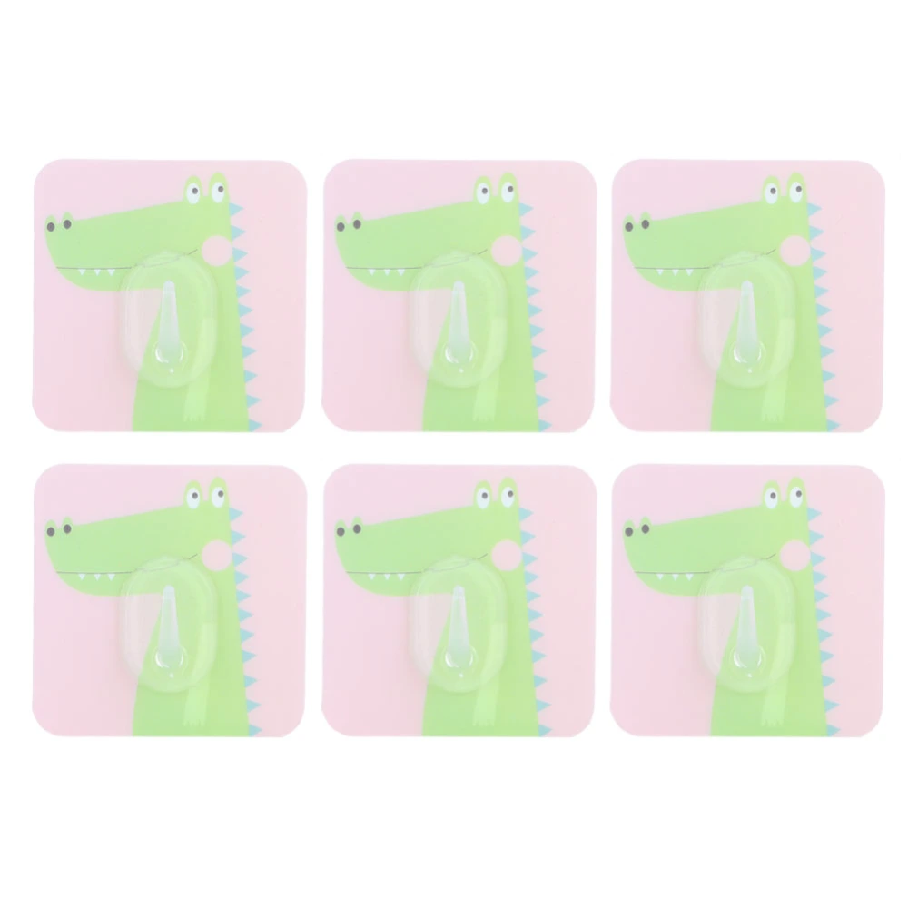 Cartoon Seamless Strong Self Adhesive Coat Clothes Hanging Hook Keys Wall HangersAlligators