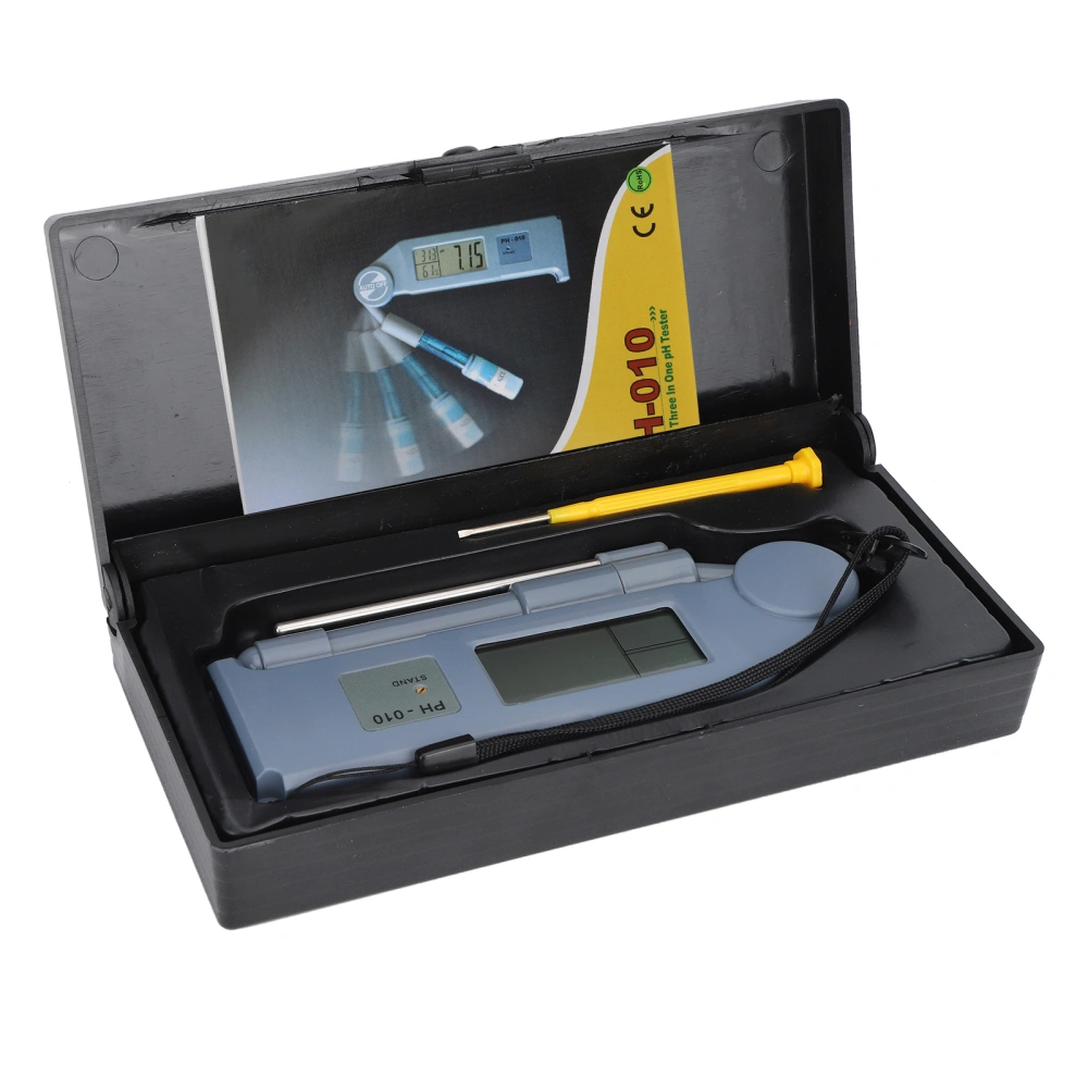 LCD Digital PH Meter Waterproof Pentype Water Quality Tester with 014 PH Measurement Range