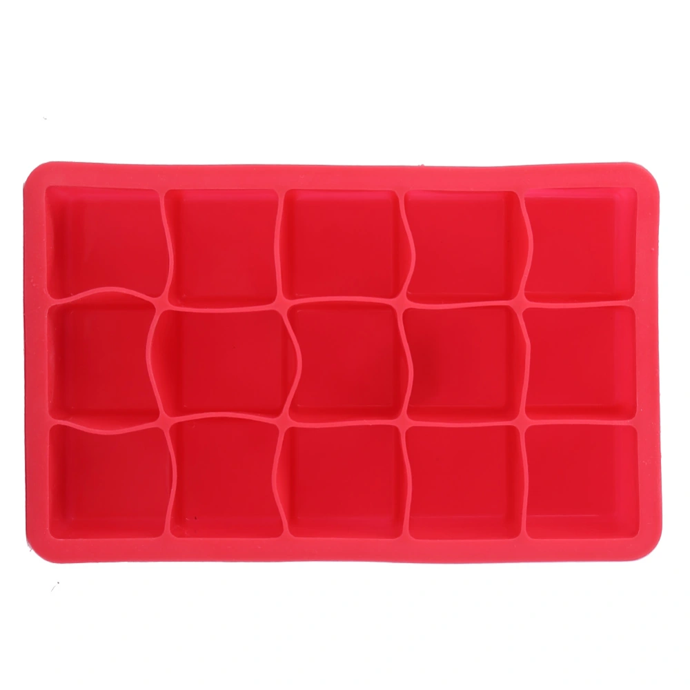 15 Grid Silicone Ice Tray DIY Ice Cubes Mold Maker for Home Kitchen Bar AccessoriesRed