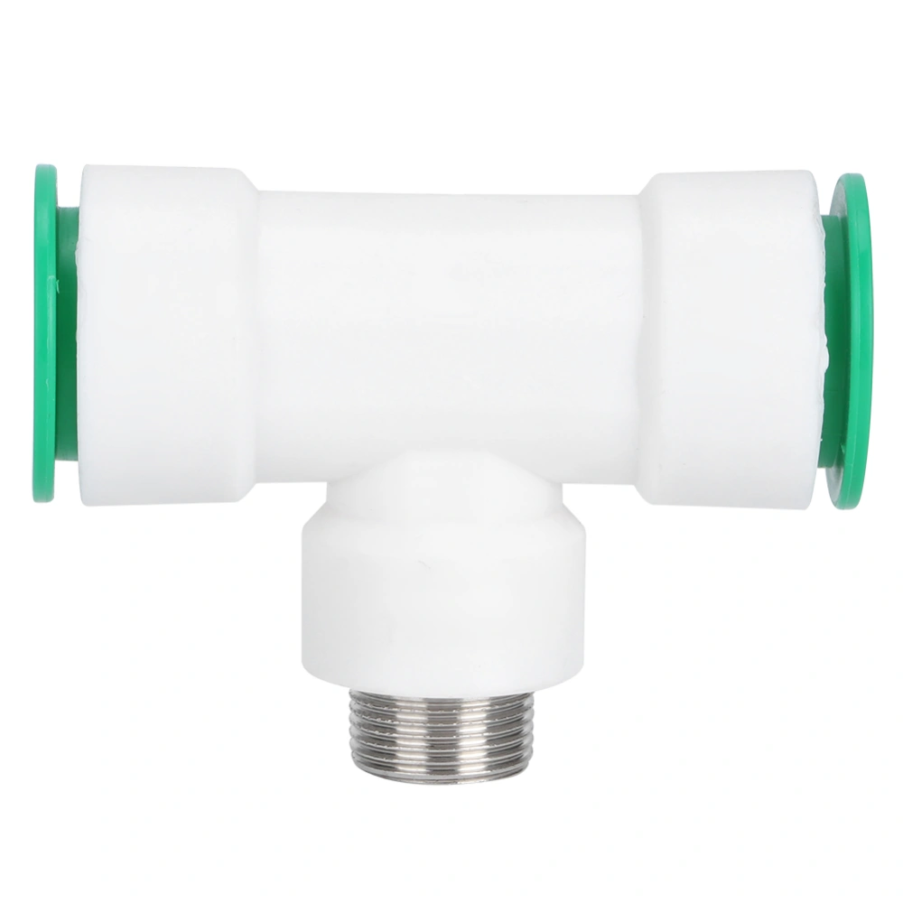 PPR Plastic Water Pipe Tee Connector Adapter Pipeline Connection Fittings Accessories32x3/4 Male Thread Tee Connector