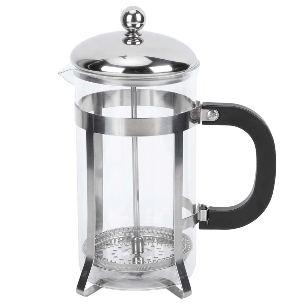 Glass Body High Temperature Resistant Press Filter Coffee Maker Coffee Pot for Household Use600ml