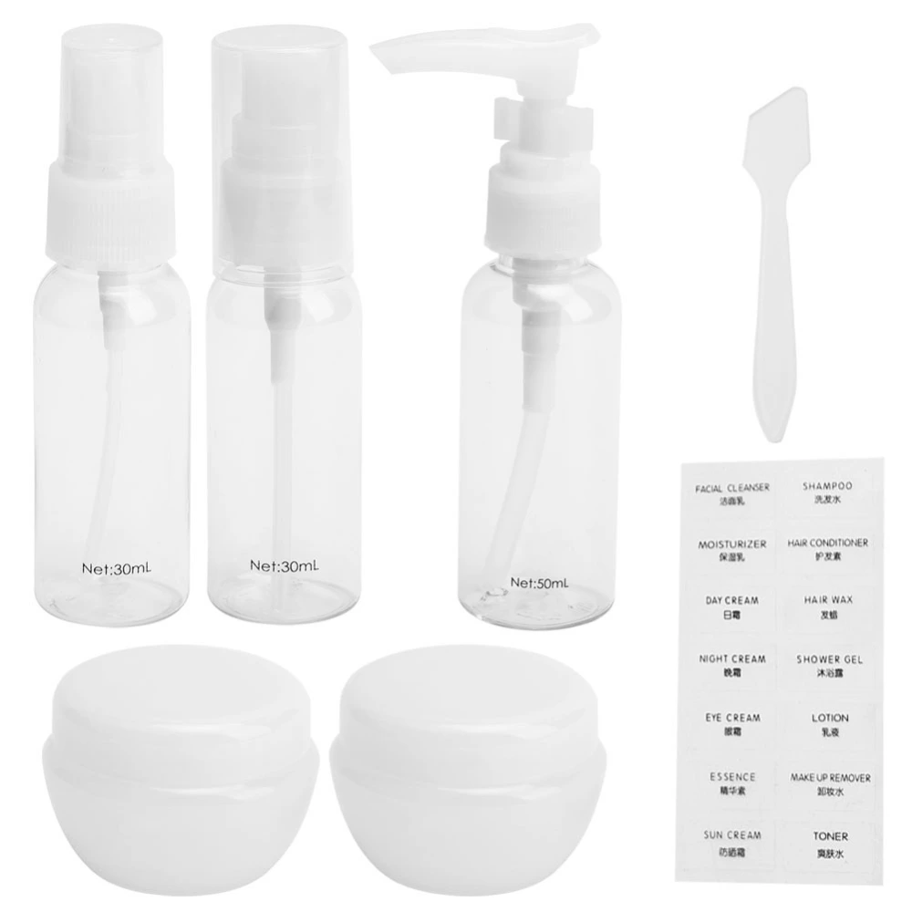 Portable Spray Refillable Bottles Kit Empty Cream Lotion Makeup Container Home Travel