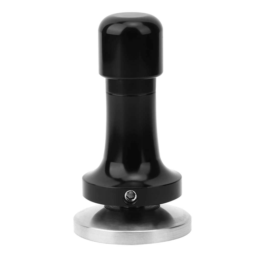 58mm Stainless Steel Coffee Tamper Spring Adjustable Pressure Coffee Powder Tamping Tool Black