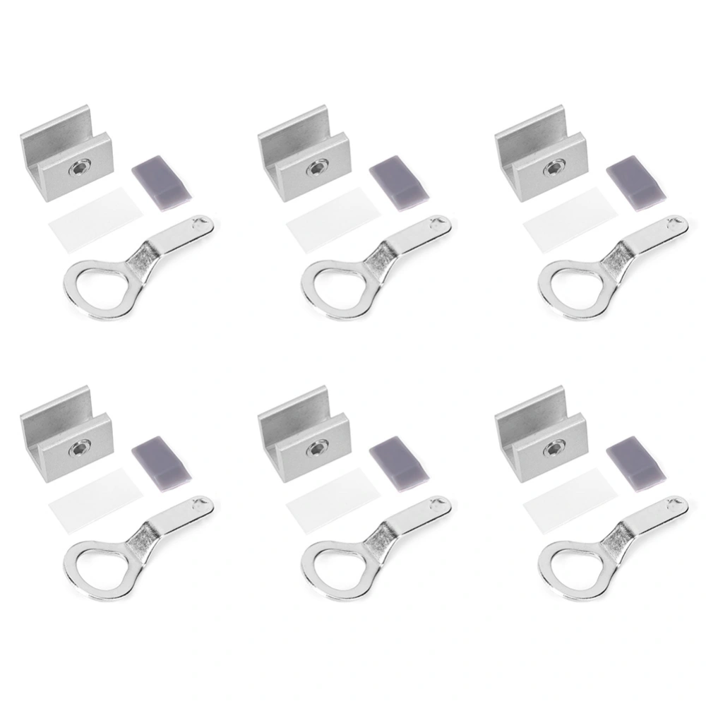 6Pcs Adjustable Aluminum Alloy Window Lock Safety Sliding Window Locks Stop Hardware AccessoryB Type