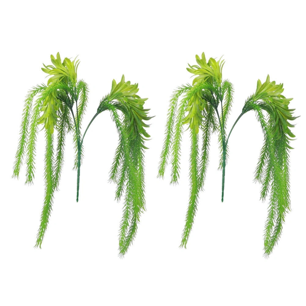 Artificial Plastic Grass Air Plants Fake Grass Faux Plants DIY Home Wall DecorationGreen